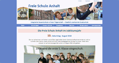 Desktop Screenshot of freie-schule-anhalt.de