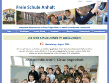 Tablet Screenshot of freie-schule-anhalt.de